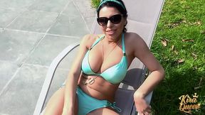 Kira Queen Pays Poolboy Chad With Her Dripping Wet Cunt!