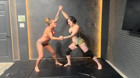 Topless Pro Wrestling War: TaperedPhysique vs Irene Silver