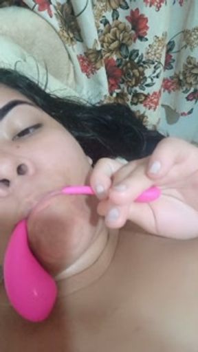Chubby girl using her Lovense toy to cum. Part 1/4.