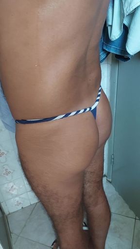 Ladysilva masturbating in the bathroom in sexy bikini