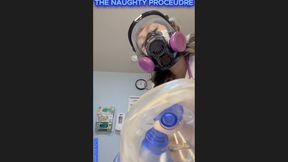 6 min Gas Mask Nurse: Naughty Procedure, Nurse Blow Job & Fucking while under hehe