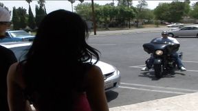 Latina slut swallows massive manhood