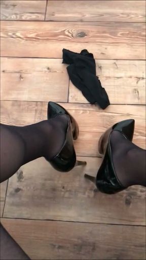 intense cum in wife's tights