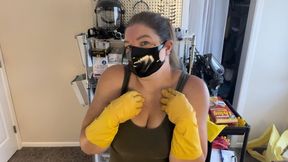 MILFy Housewife Reviews Household Rubber Gloves