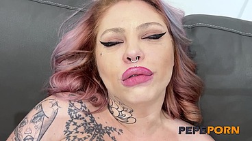 Angie Babydoll, latina bombshell tries 2 newbies on PepePorn