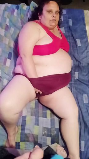 South African Babe Panty Play and Cum on Panty