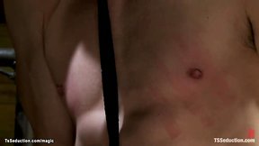 Single man fucked by black shemale