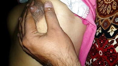 Behind the scenes on the beach, a Bangladeshi beauty teases her lover with slow nipple play