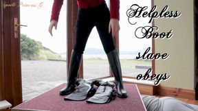 Helpless Boot slave obeys