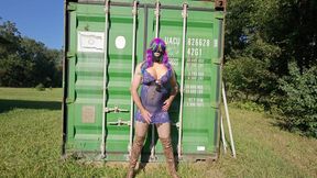 Crossdresser outdoors masturbation sessions