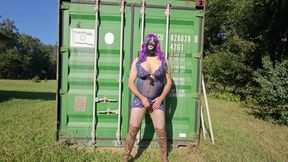 Crossdresser outdoors masturbation sessions