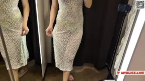 Big Tit Blonde Mom Seduces in Fitting Room