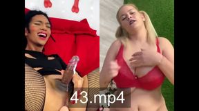 Ts girls shoot MASSIVE loads Comp Pt2