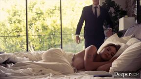 Voluptuous Gabbie Carter gets her hungry holes fucked raw in a massive double-ended spit-roast