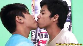 Asian twink drools over this hard dick