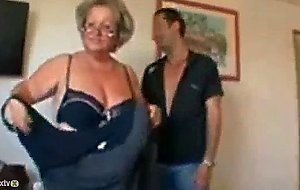 Bbw granny with big tits in intense anal