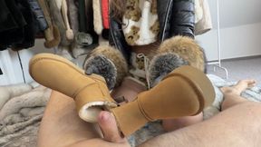 UGG Boots Fetish Furfetish Couple uses new UGG Boots for special treatment, fursex and cumshot!