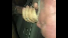 60 year old giving bj in the car