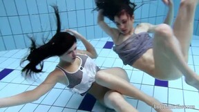 Russians underwater Aneta with Janka & Andrejka alone