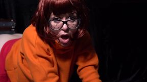 Velma fucking Dinkley decides to go solo with a large sex toy