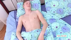 Morning Solo! Hot Boy Angel Stroking His Long Dick In Bed! - Angel Hott, Angel Long And Rustie Port