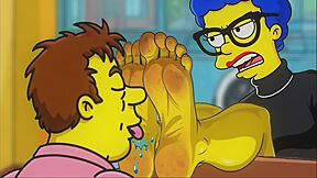 Marge Simpson And Car Toon - Foot Fetish Compilation Animation