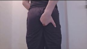 Cute Desi boy enjoying himself alone and cum while fingering his big beautiful ass