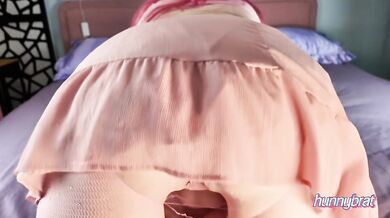 Huge Ass PAWG BBW Twerks in SLOW MOTION w/ Tail Plug in Dress & Pussy Out