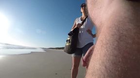 Nude Male Talk on a Clothed Beach
