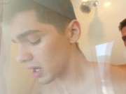 Mexican Twink Gets Seduced & Shower Fucked By Handsome Jock Alex Mecum