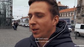 CH 527, Camera guy pays a young guy in black anorak to suck and be fucked