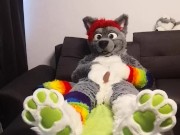 Wolf cum twice in a row (huge cumshot)