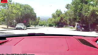 Fueling Her Passion A HandsOn Driving Lesson with a Sexy College Cutie