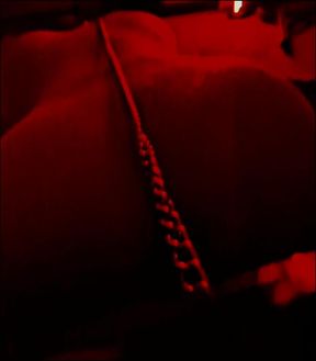 Massaging my slaves prostate with latex gloves