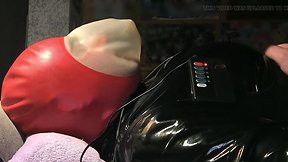 Heavy Breathing Electro-Fetish: Hooded CD`s Anal, Boobs & Toy Play