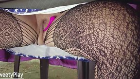 Busty Slut Gets Her Pussy Squirting in Public Campground with Vibrator Controlled by Dude on His Laptop