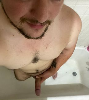 Cumming in the shower