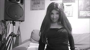 Morticia Addams without her long black dress
