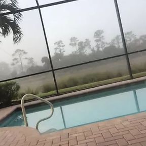 Early Morning Masturbation On The Patio