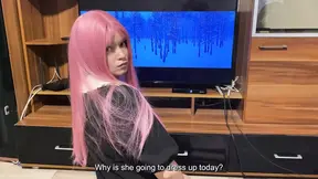 Step Sister Tried On a New Student Blowjob Uniform  And She Showed To Step Brother Her Skill