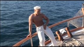 Two Hung Muscle Studs Take Turns Drilling a Young Jock Anal Outside in a Three Way and Cum