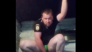 A lost argument at work ended with the loss of anal virginity for a Russian policeman.