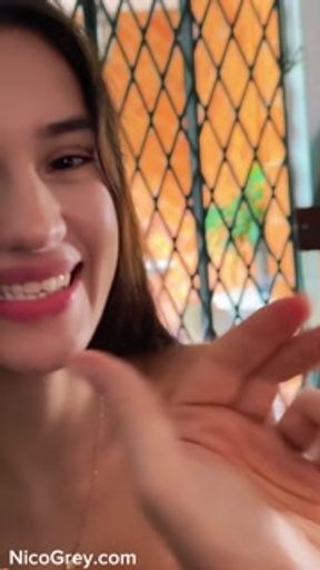 HORNY 18YO BRUNETTE SUCKS BALLS HARD - Petite Latina Gostosa Busty Big Tits Deepthroat Mouth Fuck Ri
