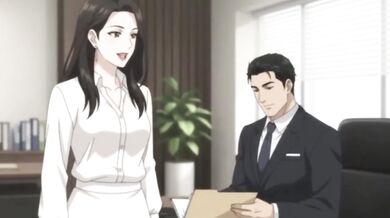 Boss Remakes Hentai Secretary With Choking Blowjob And Milf Anal Creampie