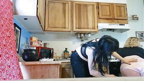 Domestic Bitch featuring Courtney Trouble BBW Lesbian Femdom Fantasy