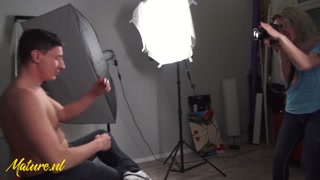 Horny Photographer Couldn't Contain Herself &amp; Started Sucking Dick