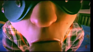 Full mouth of a stranger's sperm