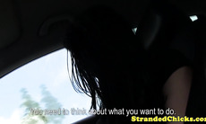 Stranded european cutie fucking for a ride