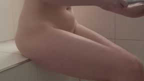 Cumming on the showerhead
