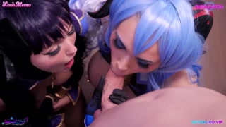 Genshin orgy party by Octokuro, Purple Bitch, Leah Meow and Sia Siberia